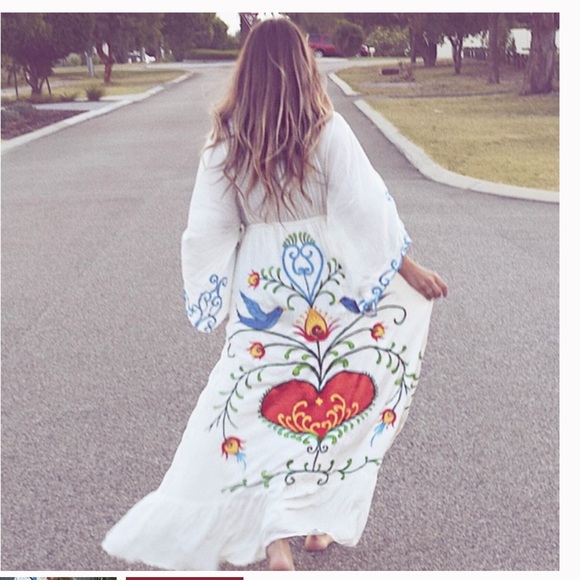 Embroidered Maternity Gown - Picture 2 of 16